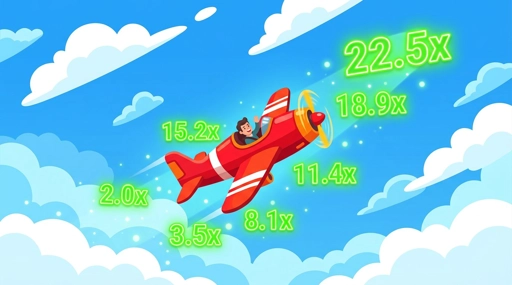 Multiplicador de crash game subindo na tela do celular